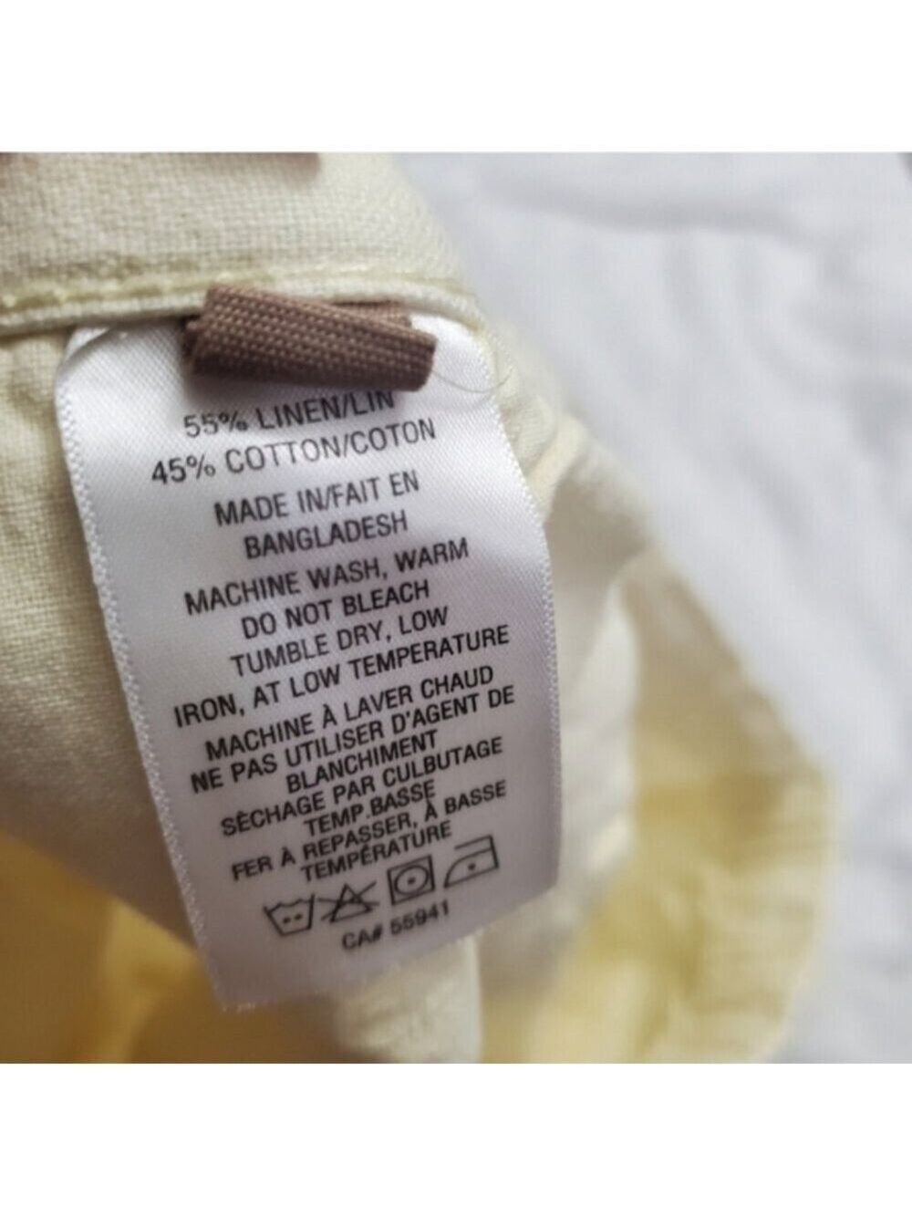 NWT Harlow Coastal Linen Cotton Blend Shorts Yellow M - Picture 13 of 14